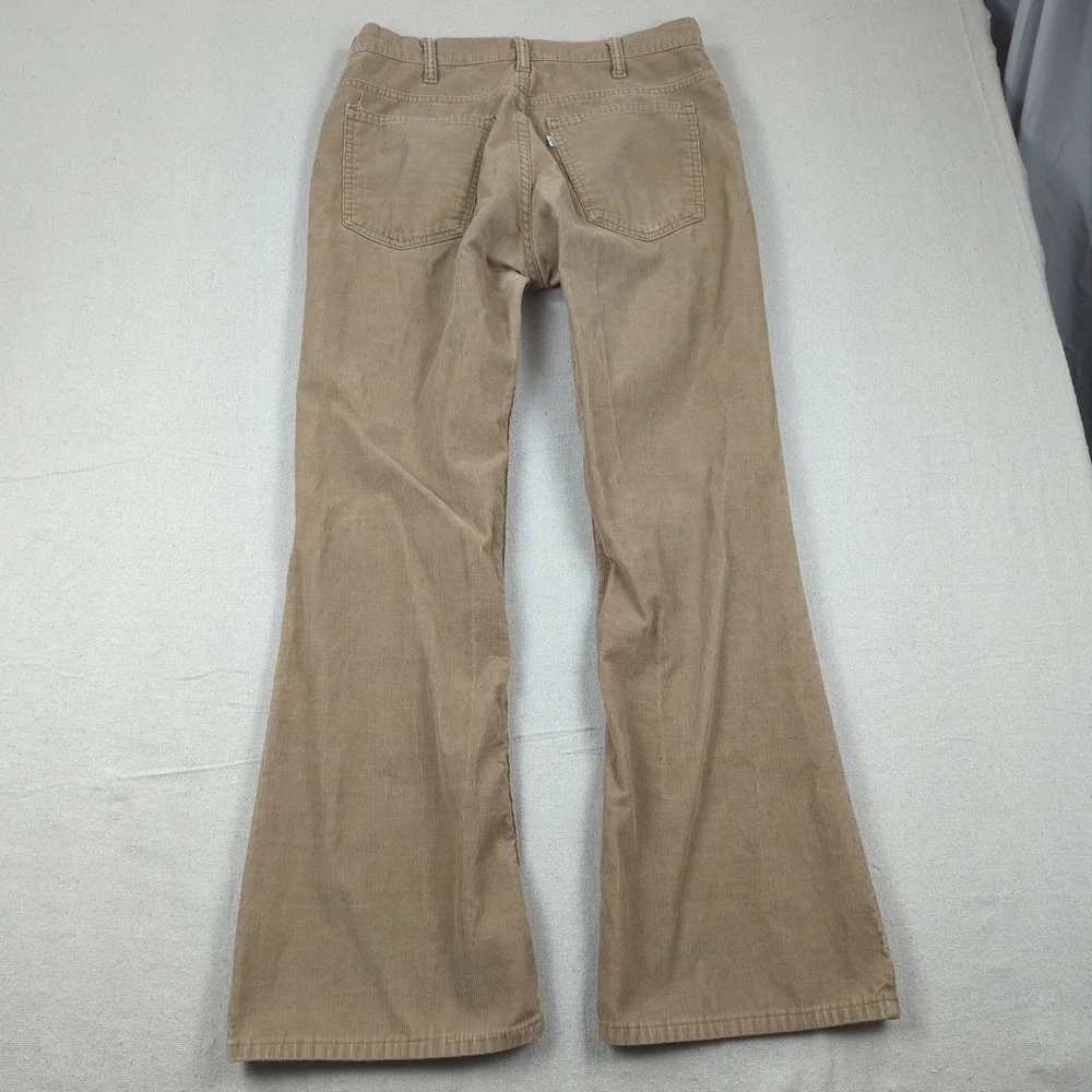 Vintage Levis 646 Corduroy Pants Men 32x30 Brown Flare Bell Bottom Talon 70s 80s